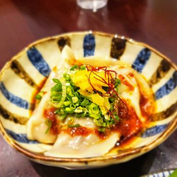 Kamitoku - Sui Gyoza- ground beef, beef char siu, beef creamy fat, cabbage, Chinese chives, garlic ginger, gyoza skin, yuzu sauce - Ramen Near Me - Honolulu, Hawaii Kamitoku - Sui Gyoza- ground beef, beef char siu, beef creamy fat, cabbage, Chinese chives, garlic ginger, gyoza skin, yuzu sauce - Ramen Near Me - Honolulu, Hawaii