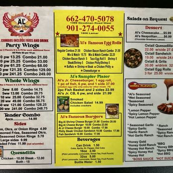 Al's Wings & Things - New menu - Chicken Wings Near Me - Memphis, Tennessee Al's Wings & Things - New menu - Chicken Wings Near Me - Memphis, Tennessee
