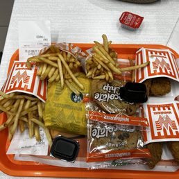 Dinner for three. Kids Whatachick'n Strips 2 Piece Kid's Meal and the Monte for me Dinner for three. Kids Whatachick'n Strips 2 Piece Kid's Meal and the Monte for me