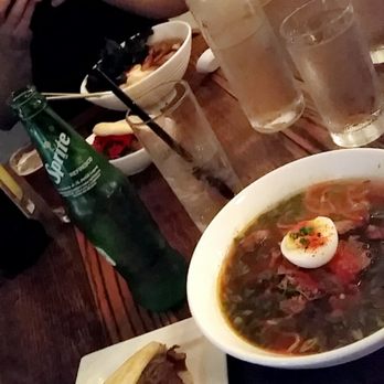 Momona - I ordered the pork belly bao which was my favorite, and the double dip soup (I think that's the name of it) - Ramen Near Me - Chico, California