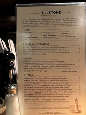 Menu photo 7 Hillstone Santa Monica, CA