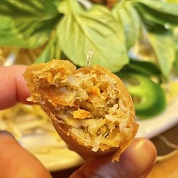 Pho King - Inside a crispy egg roll