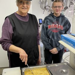 Skinny Nate's BBQ - Mom operating the Mac!