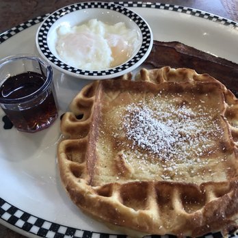 Black Bear Diner Fullerton - waffle, poached eggs, & bacon - American Near Me - Fullerton, California