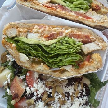 Fruit Revolution Montebello - Chipotle Chicken Sandwich + avocado + jalapeños and Berry Nuts Apple Fusion Salad - Juice Bars & Smoothies Near Me - Montebello, California Fruit Revolution Montebello - Chipotle Chicken Sandwich + avocado + jalapeños and Berry Nuts Apple Fusion Salad - Juice Bars & Smoothies Near Me - Montebello, California