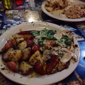 Doc's Seafood & Steaks - Blackened Flounder Florentine. Delicious!!!!!! - Seafood Near Me - Corpus Christi, Texas