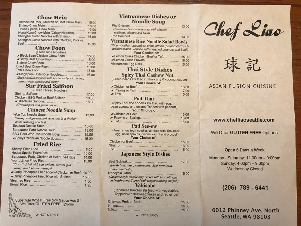 Chef Liao Asian Fusion Cuisine