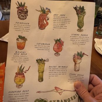 Strange Bird - drink menu - Tiki Bars Near Me - Indianapolis, Indiana