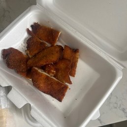 This is what their version of a kids meal no fries or pop just burnt chicken This is what their version of a kids meal no fries or pop just burnt chicken