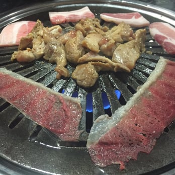 Pine Tree Korean BBQ Restaurant - On the grill...chicken, brisket, pork belly - Korean Near Me - Northridge, California Pine Tree Korean BBQ Restaurant - On the grill...chicken, brisket, pork belly - Korean Near Me - Northridge, California