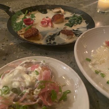 Scales - Loaded potatoes Seared Scallops - Seafood Near Me - Portland, Maine Scales - Loaded potatoes Seared Scallops - Seafood Near Me - Portland, Maine