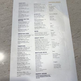 Waterfront - Menu - Lounges Near Me - Stuart, Florida