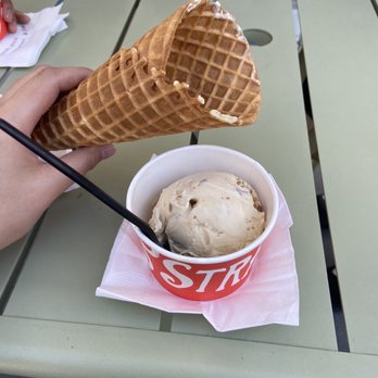 Salt & Straw - cold brew coffee cashew praline with a cone - Ice Cream & Frozen Yogurt Near Me - San Ramon, California Salt & Straw - cold brew coffee cashew praline with a cone - Ice Cream & Frozen Yogurt Near Me - San Ramon, California