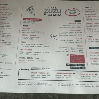 Café Zuzu - Menu - Cafes Near Me - Toronto, Ontario Café Zuzu - Menu - Cafes Near Me - Toronto, Ontario