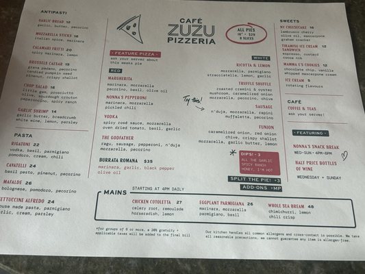 Menu photo 1 Café Zuzu Toronto, ON Menu photo 1 Café Zuzu Toronto, ON