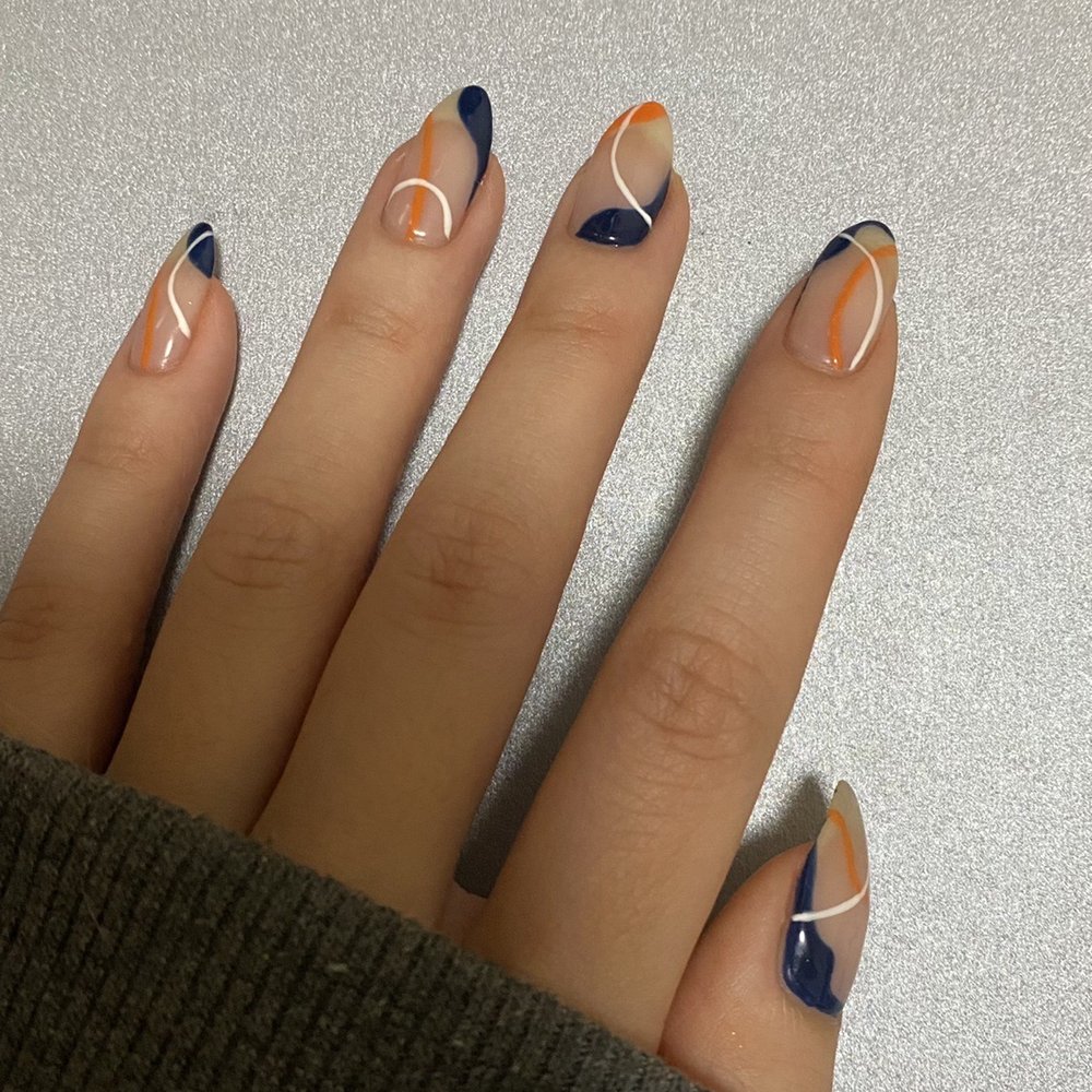 Tropical Leaf - My nails! They have a better picture of it on IG - Nail Salons Near Me - Brooklyn, New York Tropical Leaf - My nails! They have a better picture of it on IG - Nail Salons Near Me - Brooklyn, New York