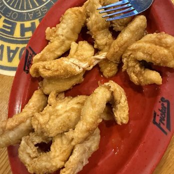 Fricker's - "Medium wings" sauce was supposed to be on them. Look like chicken tenders. No where does it mention dry rub - Chicken Wings Near Me - Dayton, Ohio