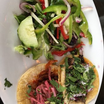 Cafe El Tapatio - Carne Asada and Pastor tacos with jicama salad - Mexican Near Me - Glenview, Illinois