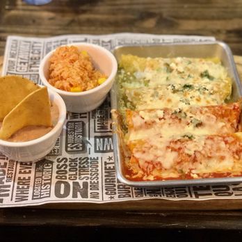 Made In Mexico - Divorce Enchiladas - cold & lacking seasoning considering the amount of ingredients ($17.95) - Mexican Near Me - Newmarket, Ontario Made In Mexico - Divorce Enchiladas - cold & lacking seasoning considering the amount of ingredients ($17.95) - Mexican Near Me - Newmarket, Ontario