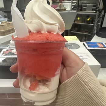 CJ's Italian Ice & Custard - Gelati with Strawberry ice and Vanilla custard - Ice Cream & Frozen Yogurt Near Me - Henderson, Nevada CJ's Italian Ice & Custard - Gelati with Strawberry ice and Vanilla custard - Ice Cream & Frozen Yogurt Near Me - Henderson, Nevada