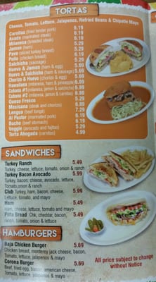 Menu photo 4 Tortas La Corona Fullerton, CA Menu photo 4 Tortas La Corona Fullerton, CA