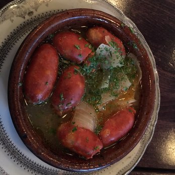 SER - It may look like a plate of mini hot dogs but these happy hour Choricitos a la sidra are great. - Spanish Near Me - Arlington, Virginia SER - It may look like a plate of mini hot dogs but these happy hour Choricitos a la sidra are great. - Spanish Near Me - Arlington, Virginia