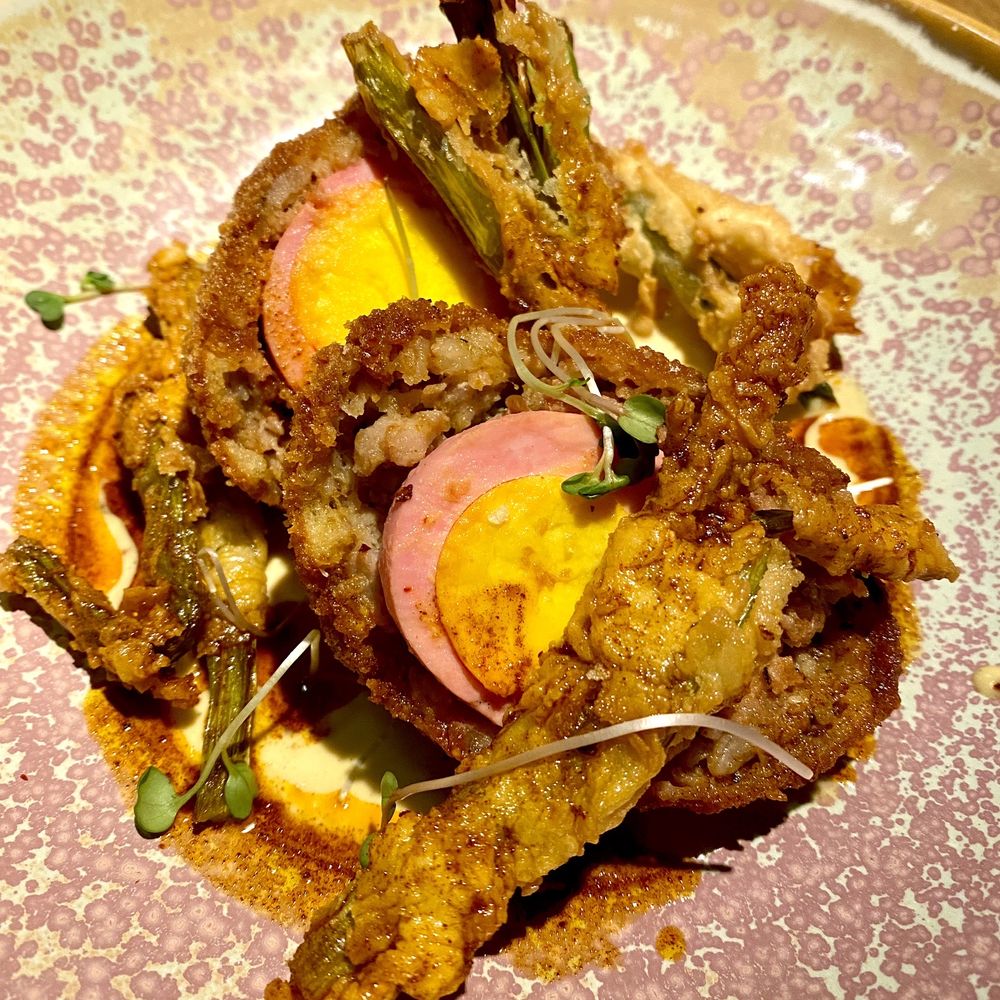 Juniper Bar & Restaurant - SCOTCH EGG special!! Unforgettable! Get it while they have it. - American Near Me - Burlington, Vermont Juniper Bar & Restaurant - SCOTCH EGG special!! Unforgettable! Get it while they have it. - American Near Me - Burlington, Vermont