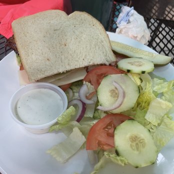 Timberline Deli - Half sandwich and "dinner" salad. - Delis Near Me - Ouray, Colorado