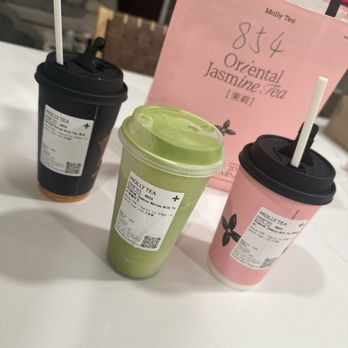 Molly Tea - Dancong, Jasmine matcha, Jasmine milk tea - Bubble Tea Near Me - San Gabriel, California