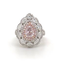 Allen's Jewelers - Natural pink and white diamond ring