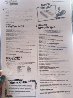 Menu photo 3 Wilma & Frieda's Palm Springs, CA