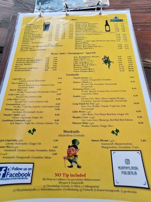 Menu photo 3 Murphys Irish Pub Berlin, BE