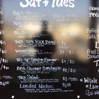 The Tri-Tipery - Sat &Tues menu....Not open on Sunday or Monday - Sandwiches Near Me - Ballico, California