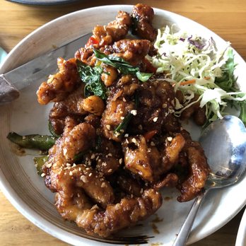 Fern Thai on Main - Crispy garlic chicken ($15.95) - Thai Near Me - Bellevue, Washington