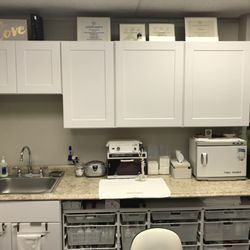 Spa Zoey Skin Care - Counter in the service room.