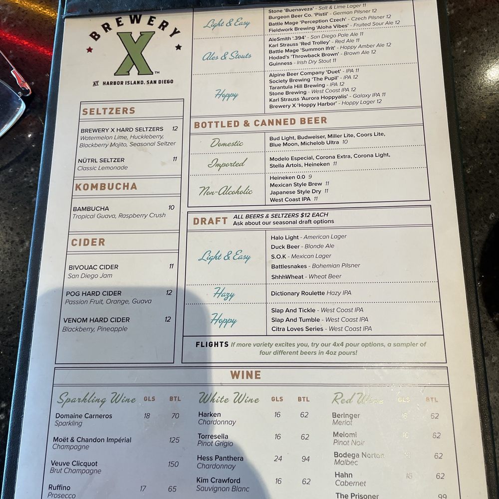 Brewery X - The drink menu - Breweries Near Me - San Diego, California