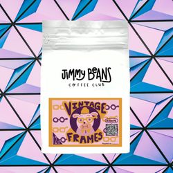 Jimmy Beans Coffee Club - Our 'Vintage Frames' everyday blend. Classic, timeless & tirelessly drinkable. Flavors of Milk Chocolate, Baking Spices & Subtle Fruit.
