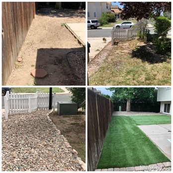 Perk Up Your Yard - RW-Before and After (Design, landscaping rocks/borders, river rock, artificial turf installation) - Lawn Services Near Me Perk Up Your Yard - RW-Before and After (Design, landscaping rocks/borders, river rock, artificial turf installation) - Lawn Services Near Me