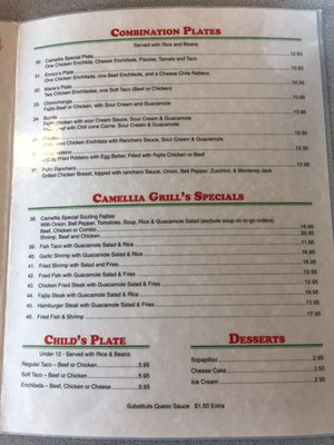 Menu photo 5 Camelia Mexican Restaurant Mansfield, LA