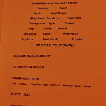 Sweet Harmony Cafe & Bakery - Make your own Italian soda menu - Bakeries Near Me - Middletown, Connecticut
