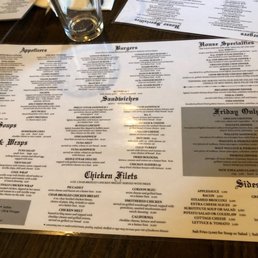 a menu on a table a menu on a table