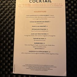 The Keg Steakhouse + Bar - Saint Bruno - Cocktail menu at the bar. French anyone?