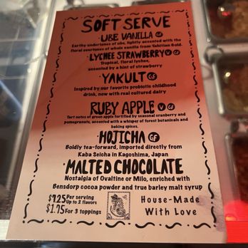626 Ice Cream - Menu - Ice Cream & Frozen Yogurt Near Me - Arcadia, California