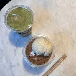 Matcha Cream Coffee and Affogato (Vanilla)