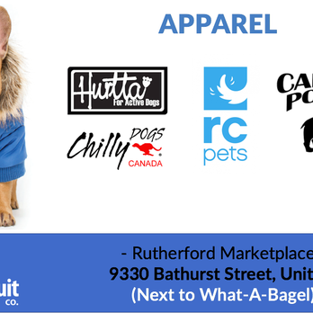 The Bone and Biscuit - We carry a wide selection of Dog Apparel at the Bone and Biscuit - Chilly Dogs, RC Pets, Hurtta, Canada Pooch, and more! - Pet Stores Near Me - Vaughan, Ontario The Bone and Biscuit - We carry a wide selection of Dog Apparel at the Bone and Biscuit - Chilly Dogs, RC Pets, Hurtta, Canada Pooch, and more! - Pet Stores Near Me - Vaughan, Ontario