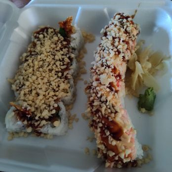 Sushi Go - Roll on left may have been Shrimp Tempura Roll - but I dk, as I didn't order it. - Sushi Bars Near Me - Hurst, Texas