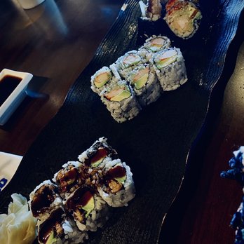 Aiko Asian Bistro - 3 Roll Lunch (in Order): Eel Avocado Roll, California Roll, Shrimp Tempura Roll - Sushi Bars Near Me - Melville, New York