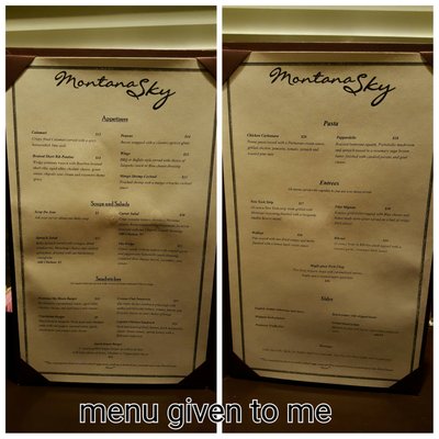 Menu photo 5 Montana Sky Billings, MT Menu photo 5 Montana Sky Billings, MT