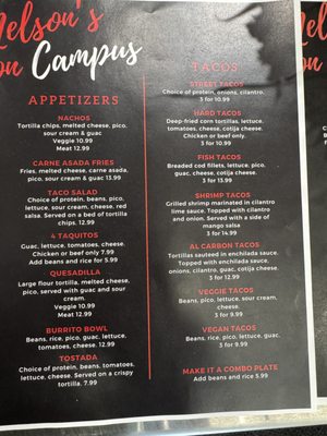 Menu photo 6 Nelson’s On Campus Eugene, OR