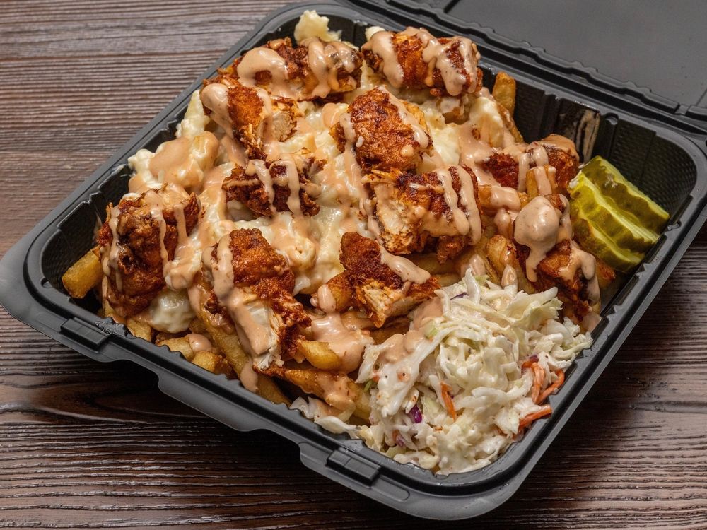 Food from Deeks Hot Chicken